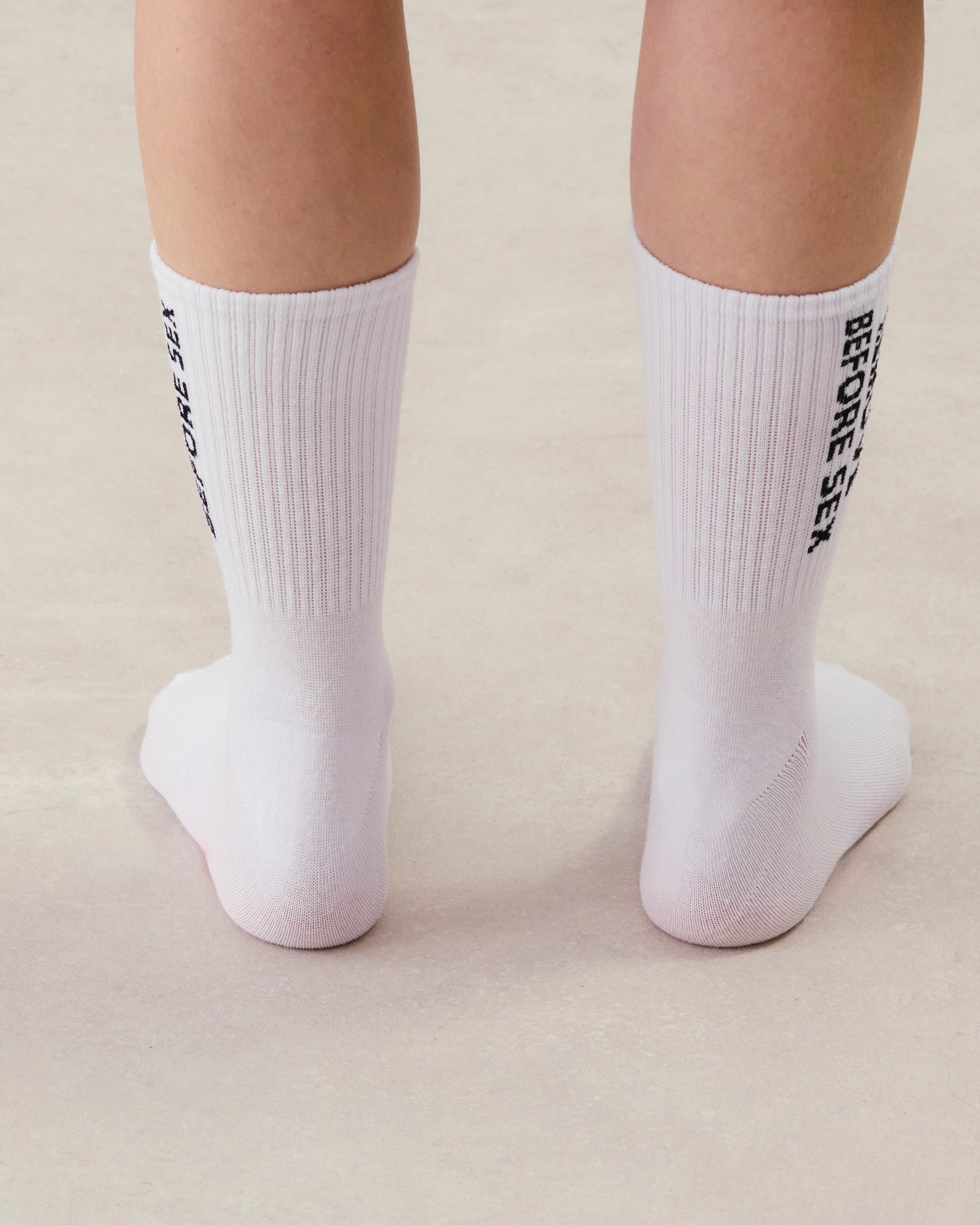 Slogan socks - eggwhite - Undiz