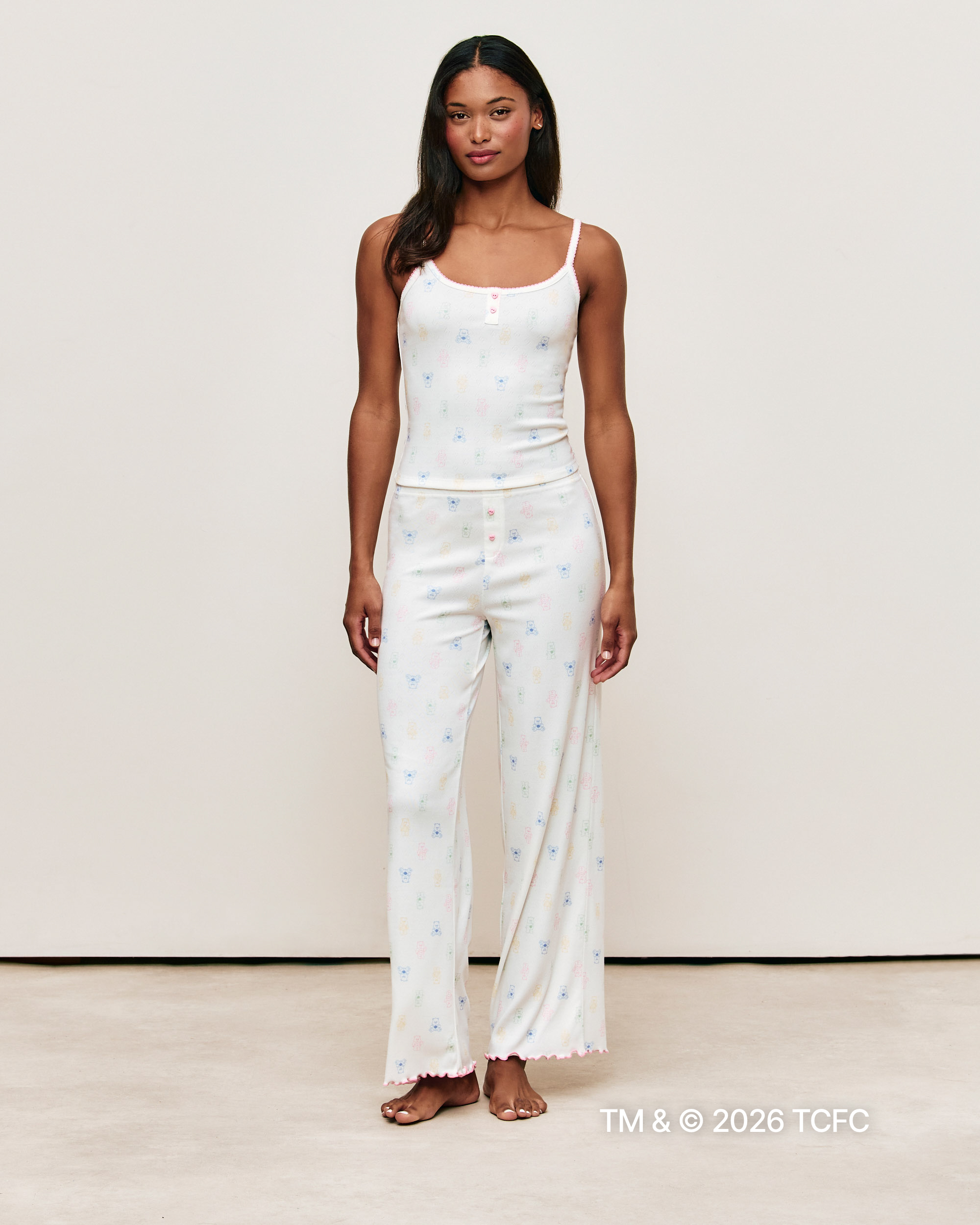 トップス mediam Knit Bare Camisole Care Bears Camisole - off-white - Undiz