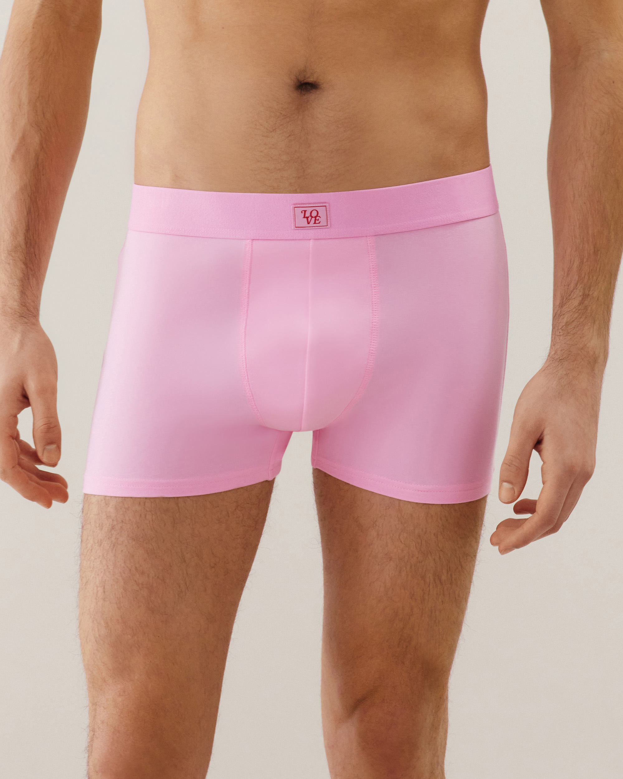 ◆THE MUSEUM VISITOR◆ STRAWBERRY SHORTS 14718 Cotton boxer shorts with message - pink - Undiz