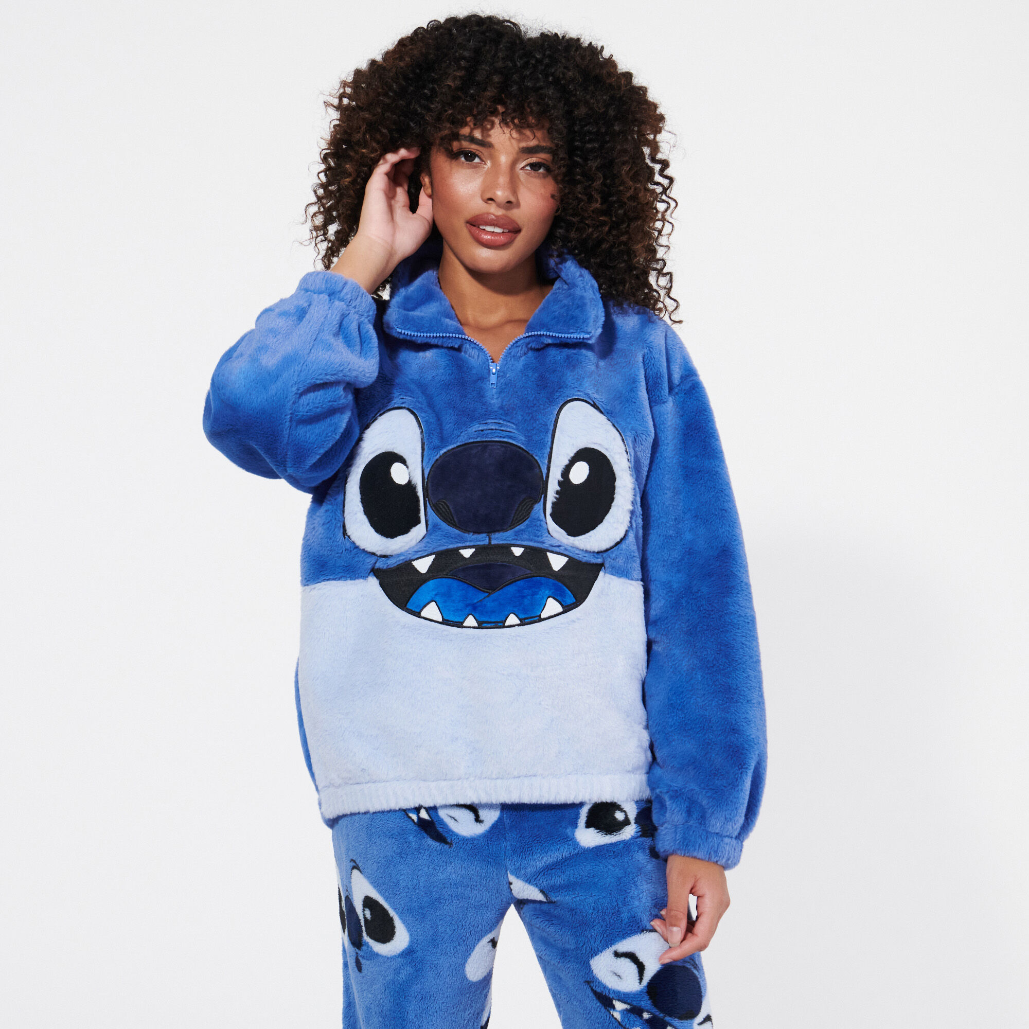 Stitch print sweatshirt - blue - Undiz