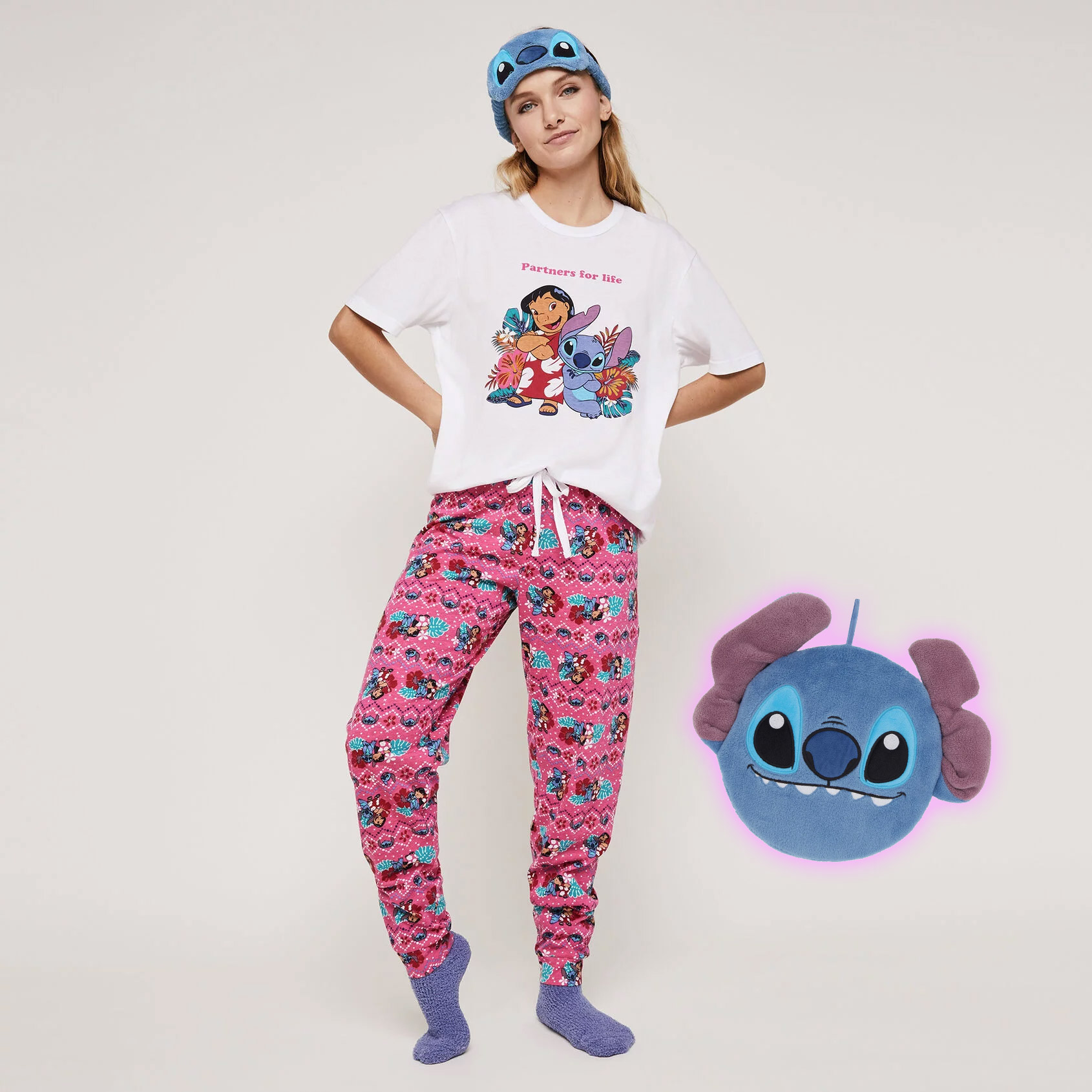 Piżama dwuczęściowa top + spodnie z nadrukiem Stich stitchiniz;