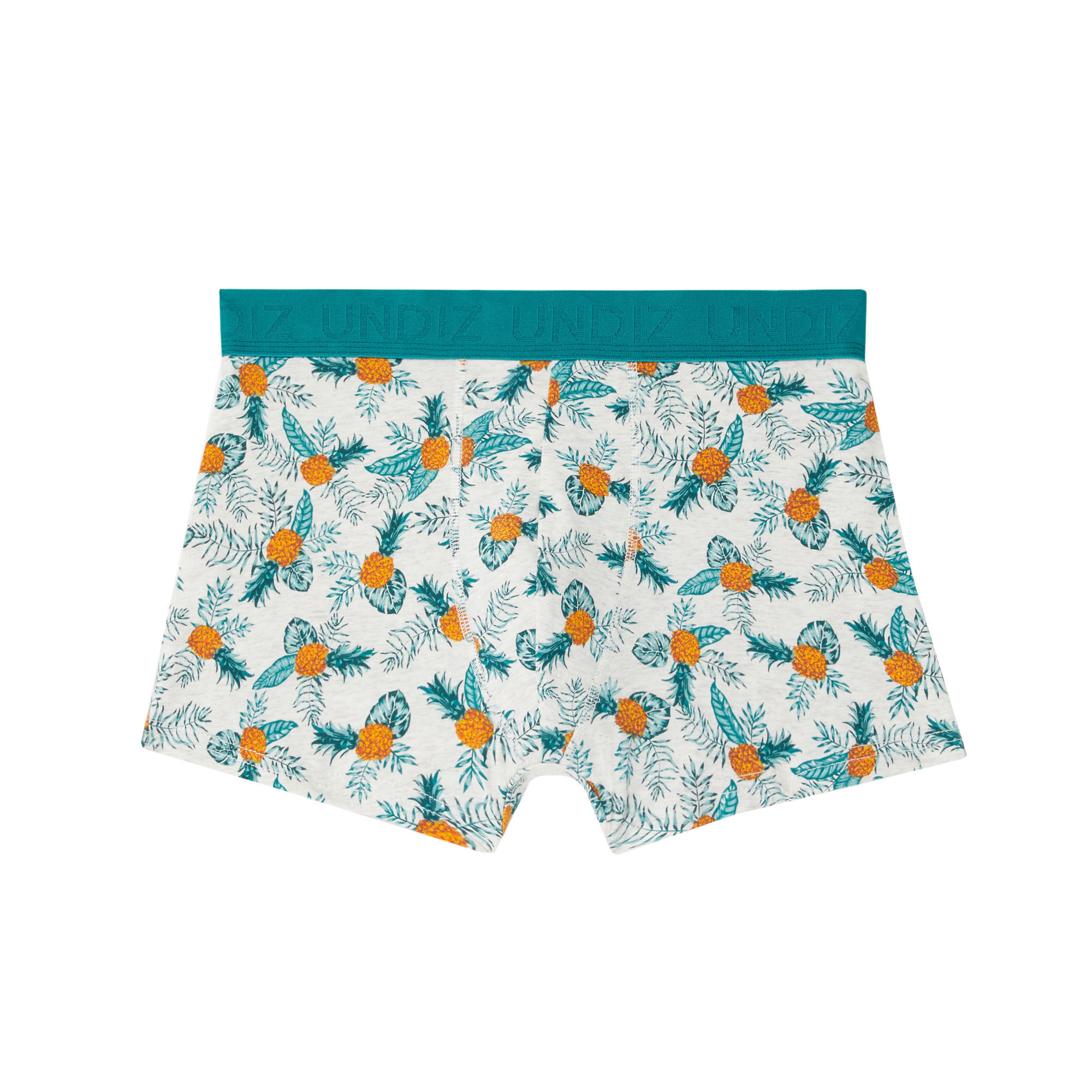 boxers with pineapple print - mottled grey - Undiz