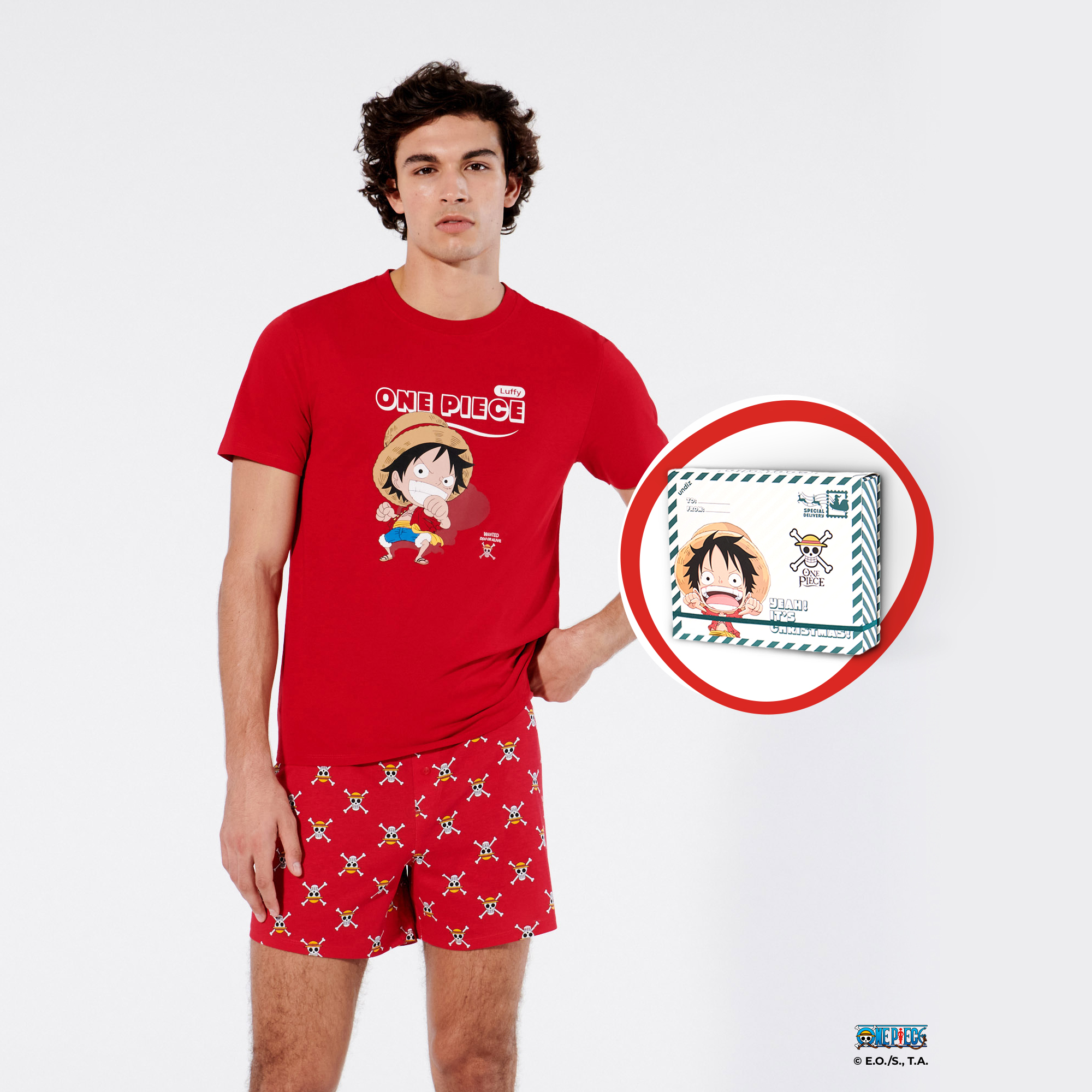Boss de Noël printed pyjama sweatshirt - red - Undiz
