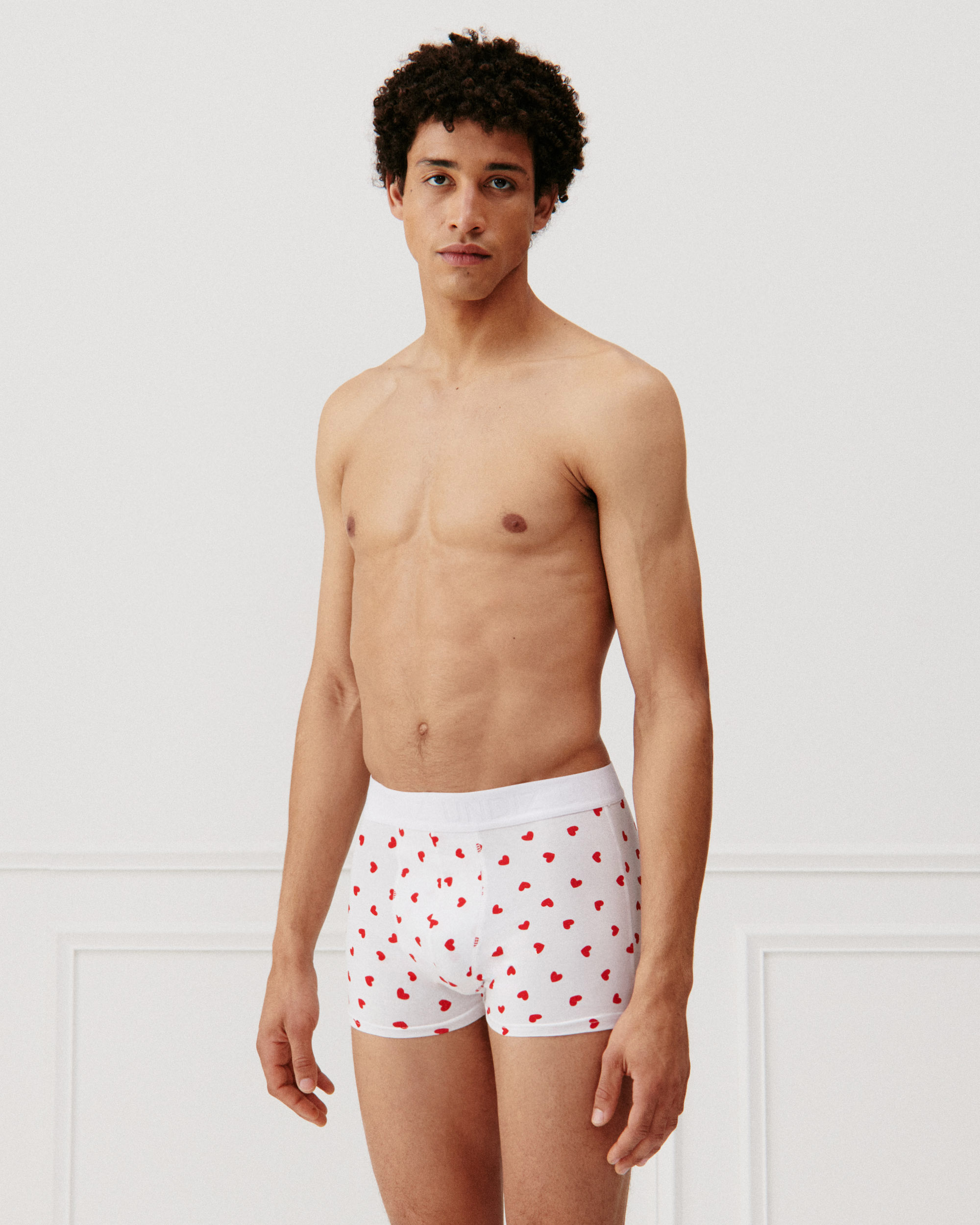 ★thisisneverthat★TNT Mickey Boxer Shorts White★大人気 cotton boxer shorts with hearts - white - Undiz