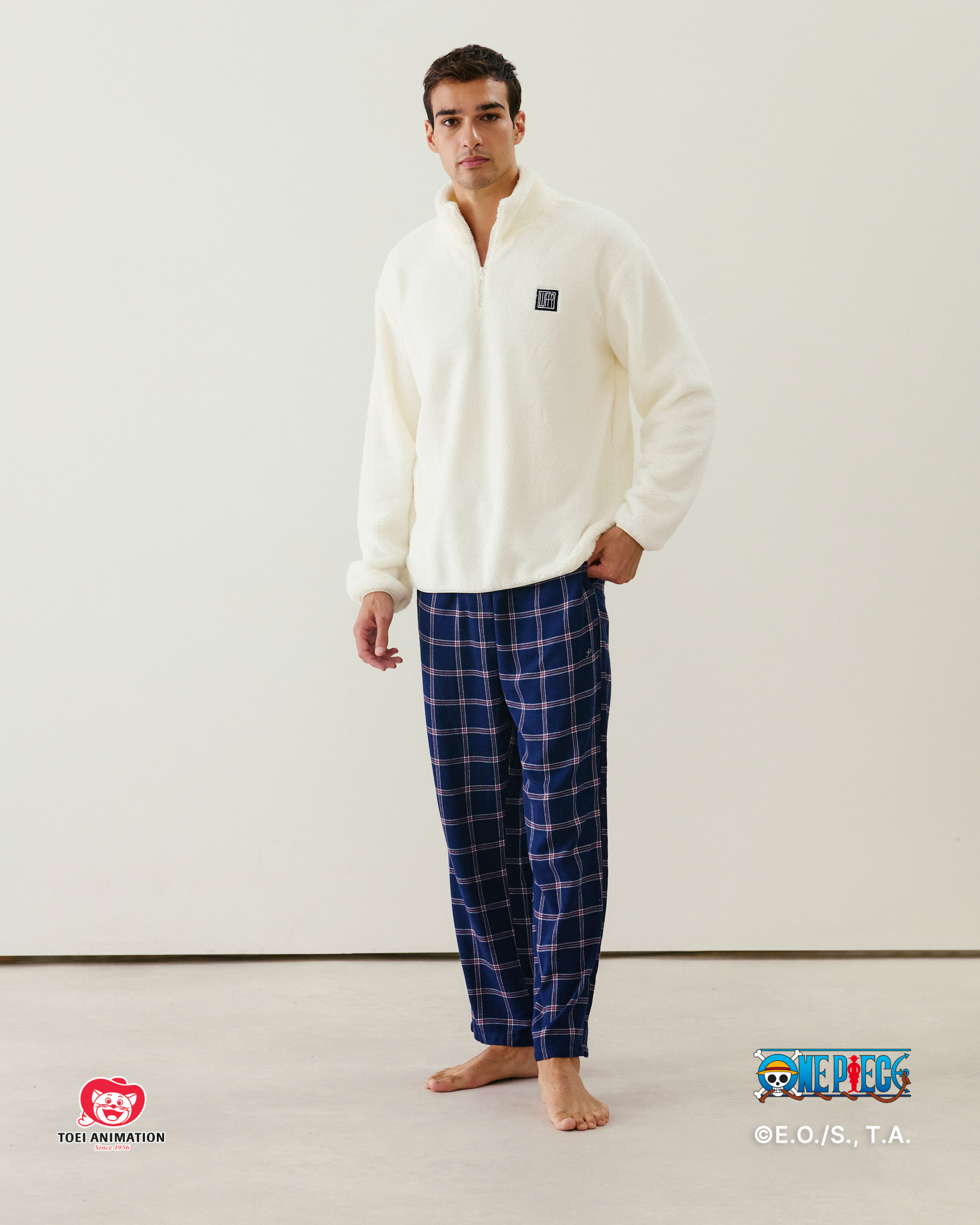 Luffy sherpa sweatshirt - ecru - Undiz