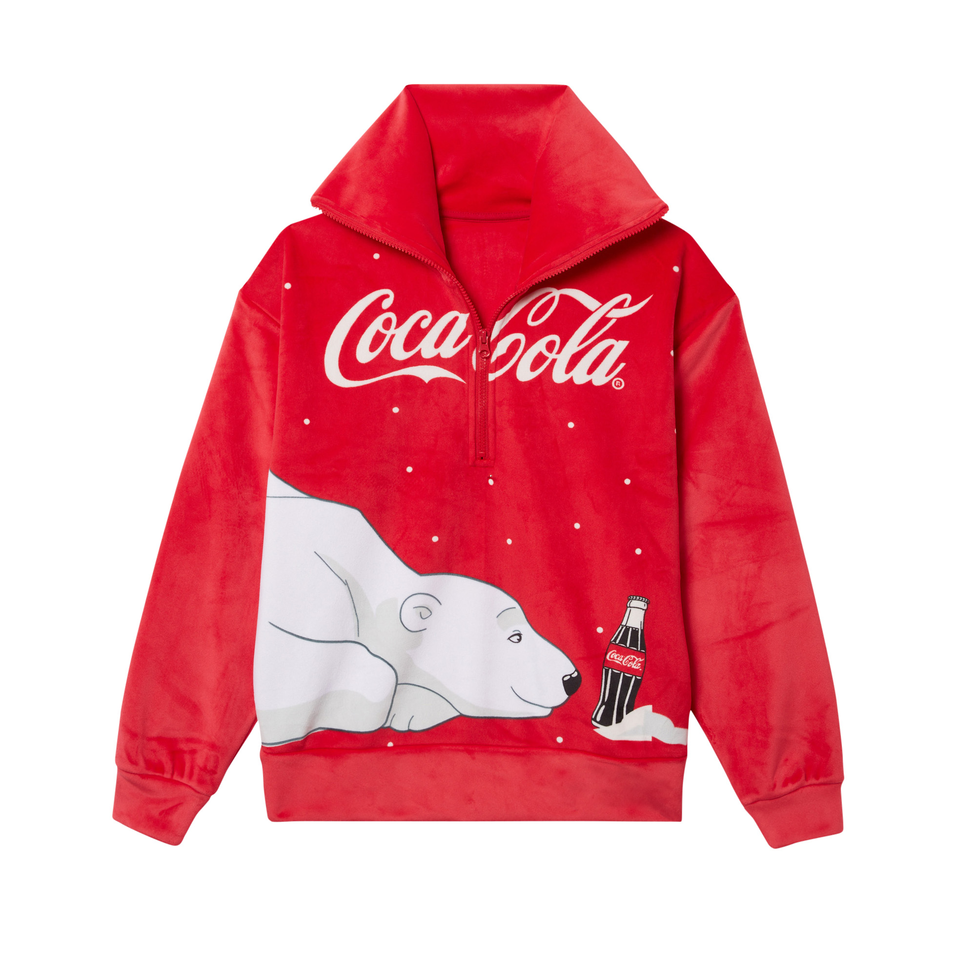 coca-cola bear print soft sweatshirt 