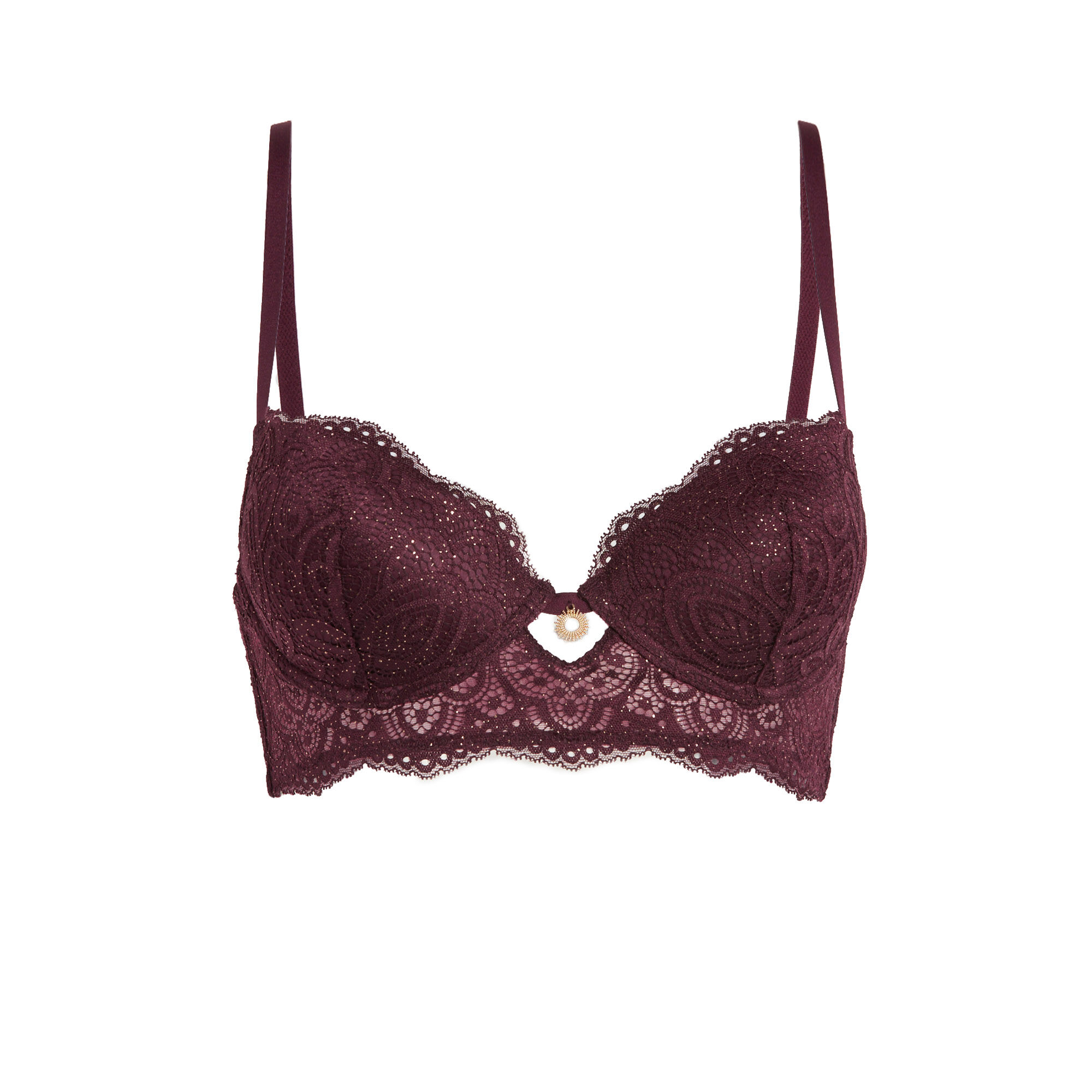 Lace push-up bra - dark-brown - Undiz