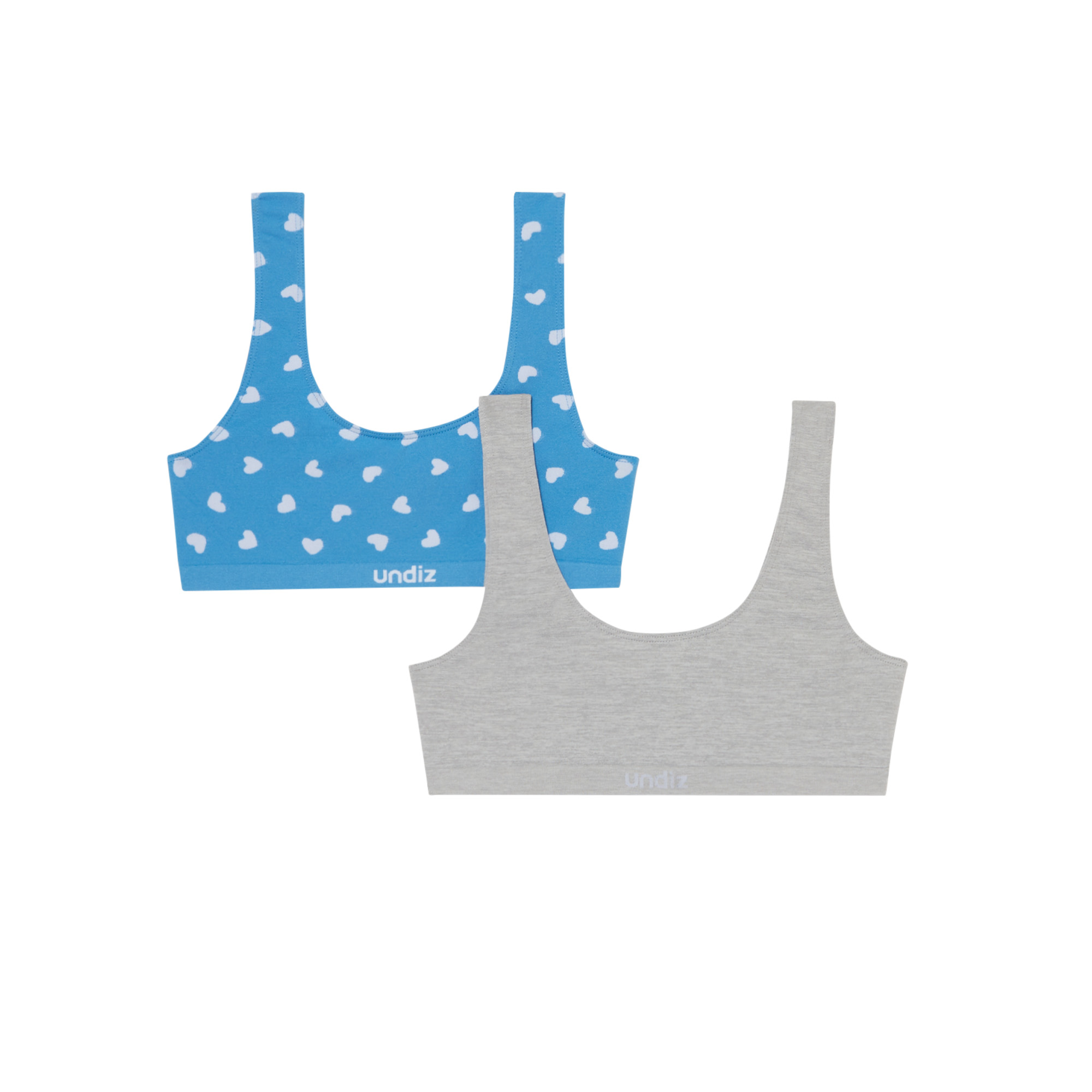 Pack Of 2 Seamless Bras - Light Blue - Undiz